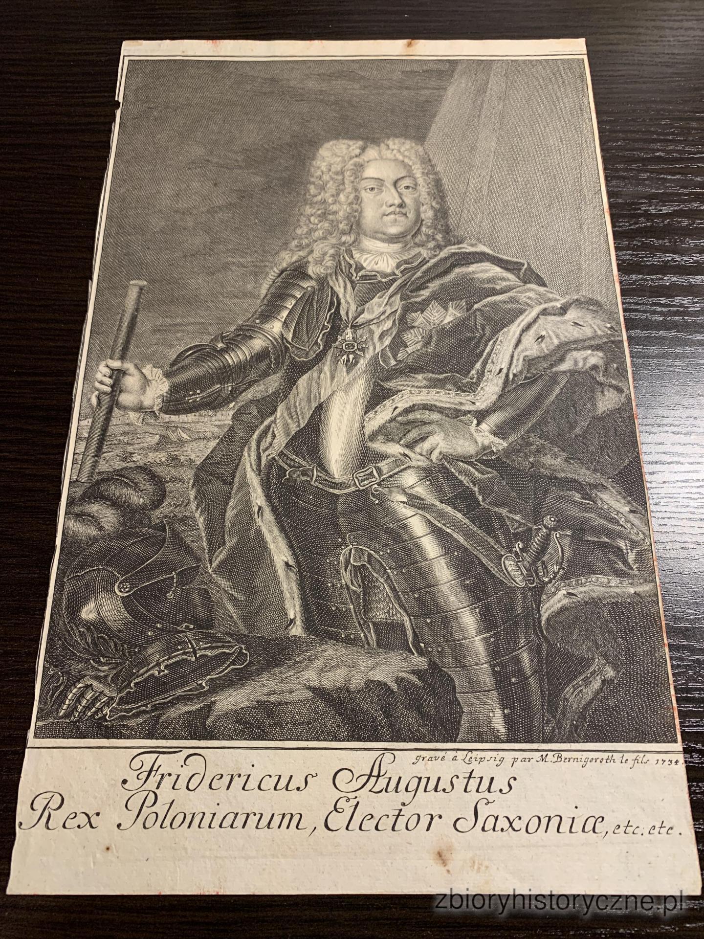 August III, kr&oacute;l Polski, 1734 r. / 1