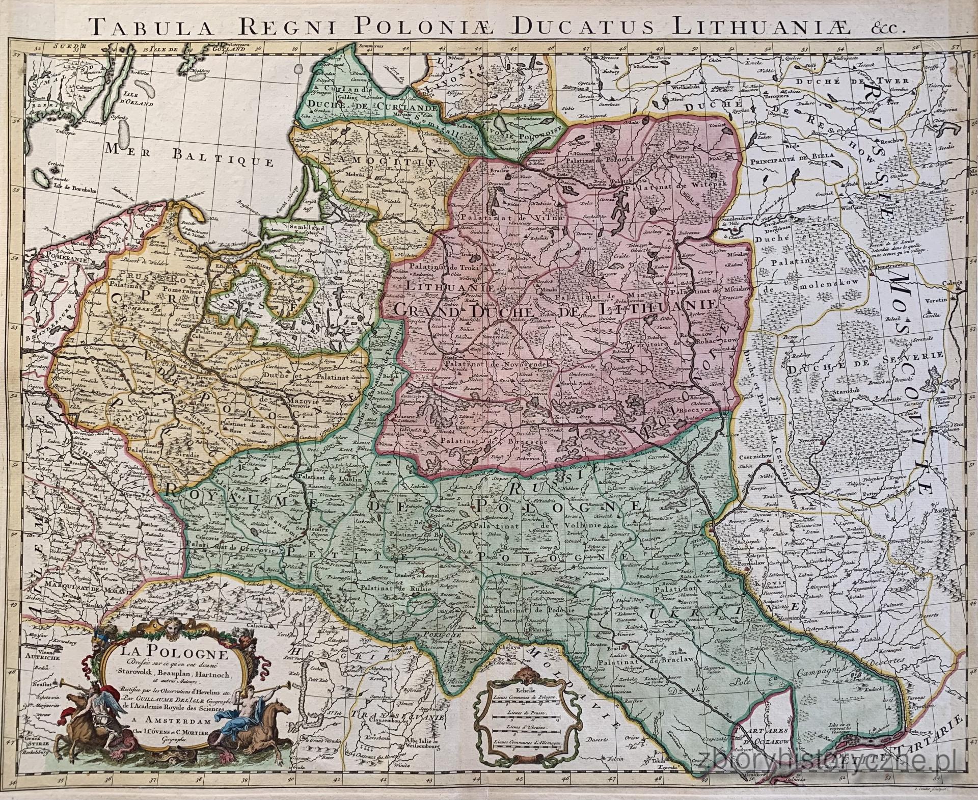 Kr&oacute;lestwo Polskie i Wielkie Księstwo Litewskie, D'Isle, 1680 r. / 0