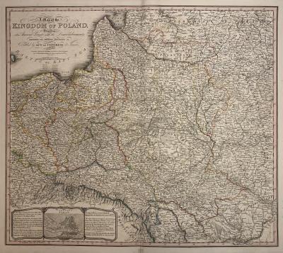 Mapa Kr&oacute;lestwa Polskiego, Faden, 1816 r.