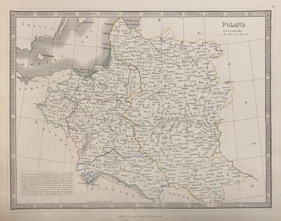 Mapa Polski, Philip, 1852 r.
