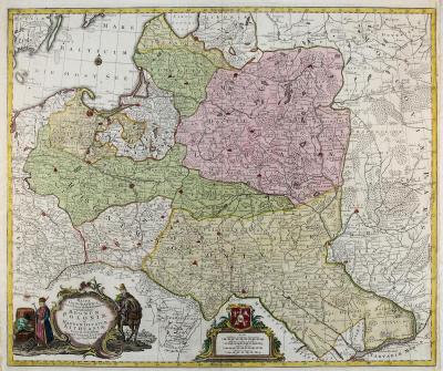 Mapa Kr&oacute;lestwa Polskiego, Lotter, 1764 r. - 1772 r.