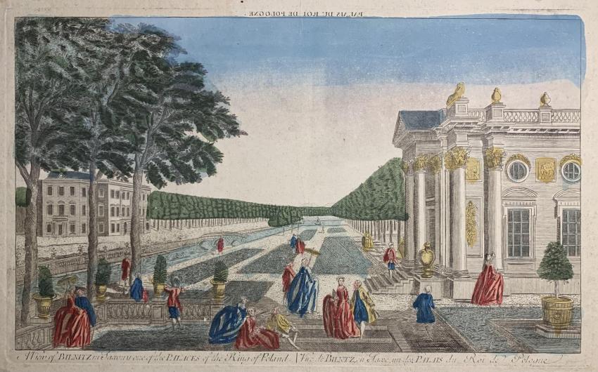 Widok pałacu kr&oacute;la polskiego w Pillnitz, I poł. XVIIIw.