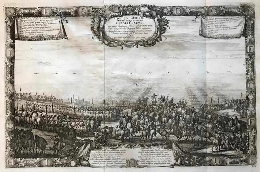 Przeprawa kr&oacute;la Szwecji przez zamarznięty Bałtyk, II poł. XVII w.